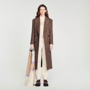 Long-sleeved button coat