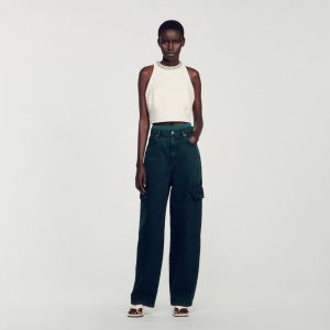 Tweed cropped top
