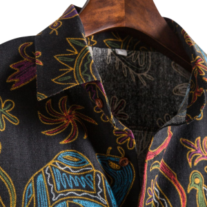 Casual Print Slim Long Sleeve Shirt