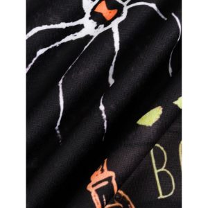 Men’s Black Halloween Print Fashion Hooded Long Sleeve Sweatshirt
