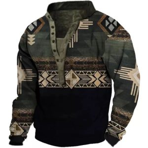 Men’s Ethnic Print Sweatshirt