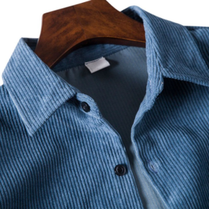 Corduroy Long Sleeve Lapel Casual Men’s Shirt