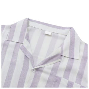 Awning Striped Lapel Collar Casual Shirt