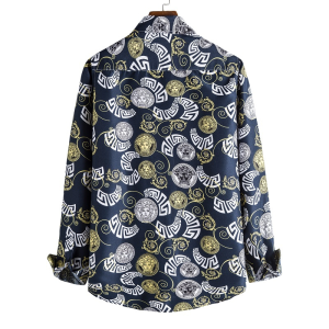 Long sleeve Greek inspired print shirt