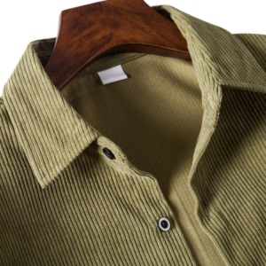 Corduroy Long Sleeve Lapel Casual Men’s Shirt