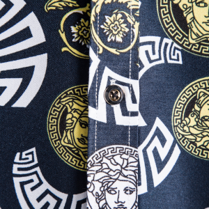 Long sleeve Greek inspired print shirt