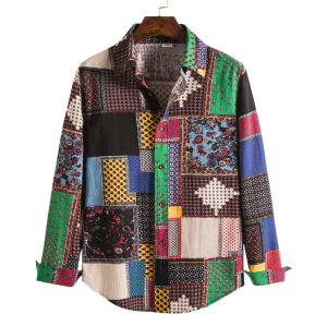 Men’s Long Sleeve Floral Shirt