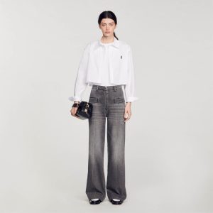 Faded flared jeans