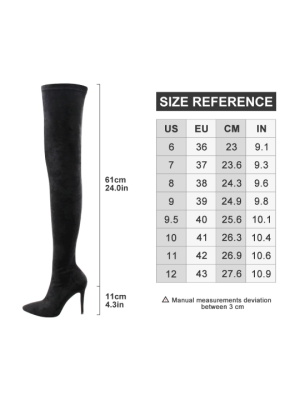 Sexy Suede Pointed Toe Stiletto High Heels Boots