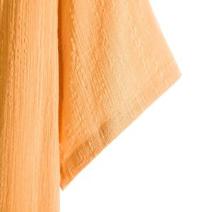 Orange Cotton And Linen T-Shirt
