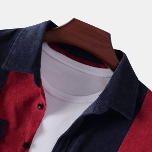 Black & Red Patch Full Sleeve Shirt