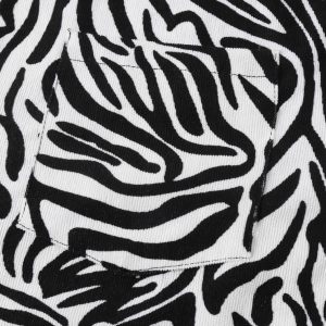 Zebra Black White Full Sleeve Shirt S159