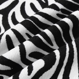 Zebra Black White Full Sleeve Shirt S159