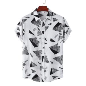 Geometric Printed Short Sleeve Shirt