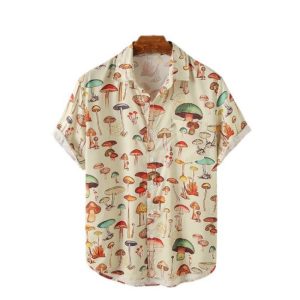 Mushroom Pattern Print Casual Shirt
