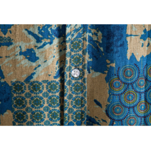Mandarin Collar Ethnic Print Casual Shirt