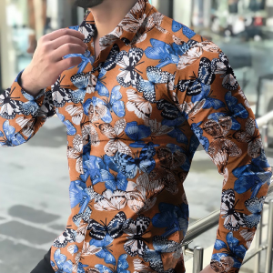 Butterfly spread long sleeve shirt