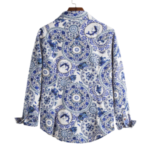 Men’s Printed Shirt Spring Casual Shirt