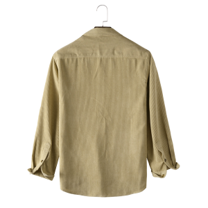 Solid Striped Corduroy Button Down Shirt