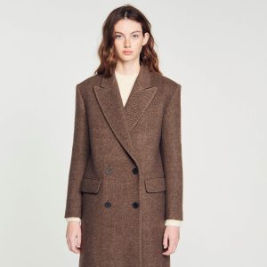 Long-sleeved button coat
