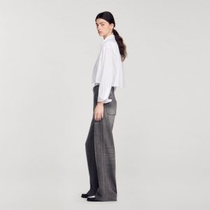Faded flared jeans
