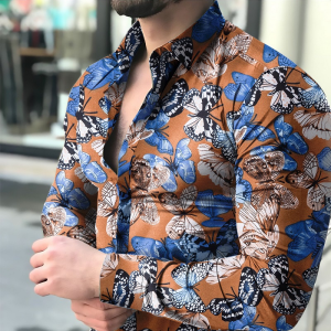 Butterfly spread long sleeve shirt