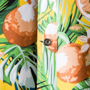 Exotic lemon printed long sleeve shirt