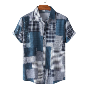 Classic Blue Patch Work Shirt