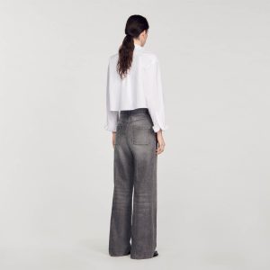 Faded flared jeans