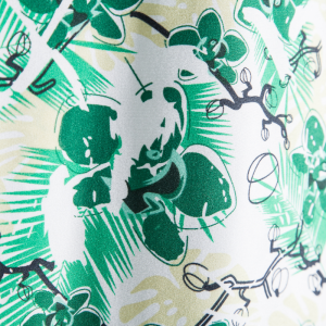 Floral Print On White Long Sleeve Shirt