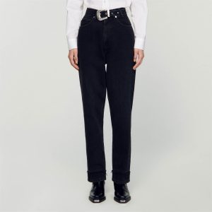 Jeans with western belt