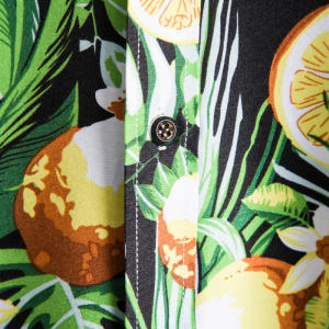 Exotic lemon printed long sleeve shirt