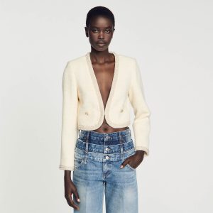 Cropped tweed jacket