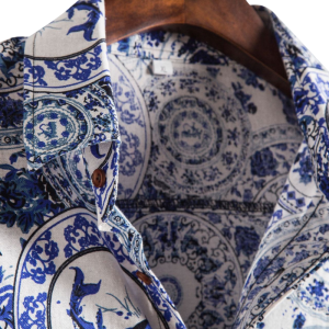 Men’s Printed Shirt Spring Casual Shirt