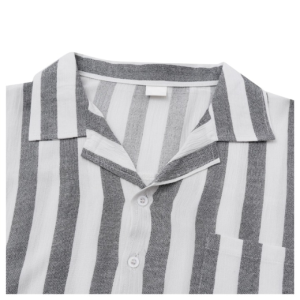 Awning Striped Lapel Collar Casual Shirt