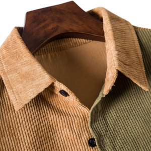 Spring and Autumn Patchwork Long-Sleeved Shirt
