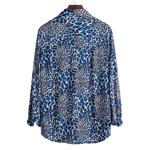 Men’s causal leopard printed long sleeve shirt