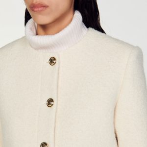Cropped bouclé wool jacket
