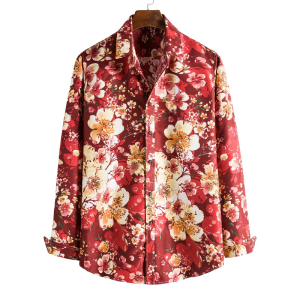Men’s flower burst long sleeve shirt