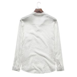 Solid Color Long Sleeve Linen Slimming Shirt