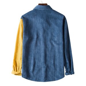 Spring and Autumn Patchwork Long-Sleeved Shirt
