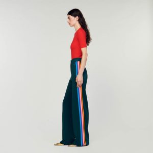 Trousers with side stripes