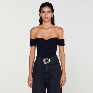 Open-shoulder bodysuit