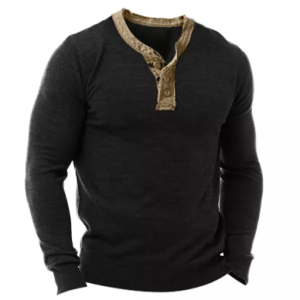 Men’s Vintage Polo Neck Long Sleeve T-shirt