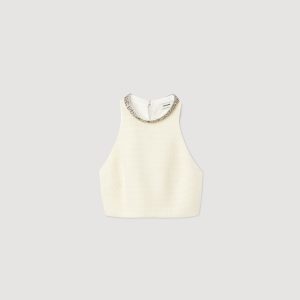 Tweed cropped top