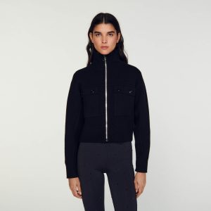 Zip-up coatigan