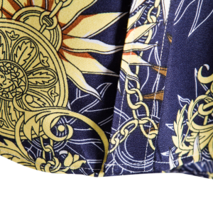 Sun amulet and chains printed long sleeve shirt
