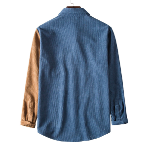 Spring and Autumn Patchwork Long-Sleeved Shirt