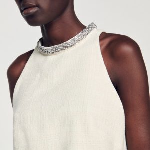 Tweed cropped top