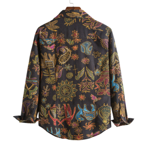 Casual Print Slim Long Sleeve Shirt